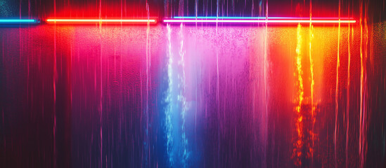 Generative AI, Dreamlike Neon-Lit Waterfall