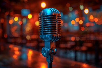 a close up of a microphone. 