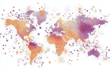 Fototapeta premium Region-specific disease spread, targeted epidemic study