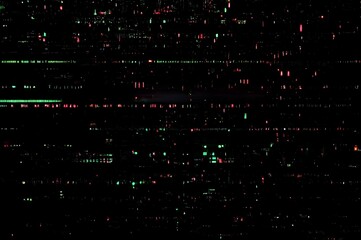 Obraz premium Classic VHS Glitch Overlay Texture on Black Background For Visual Effect