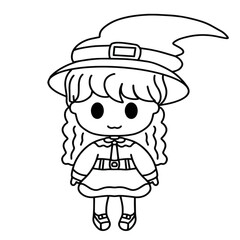 Cute Doodle Halloween Season, Trick Or Treat, October, Hand drawn Clipart Character Design. On Transparent Background
