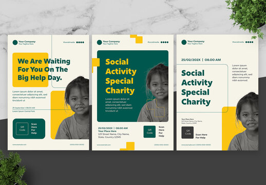 Green and White Charity Flyer 