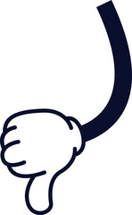 Retro Comic Hands Gesture