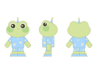 cute frog in pajamas