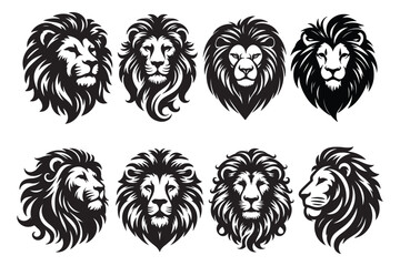 lion head silhouette vector illustration