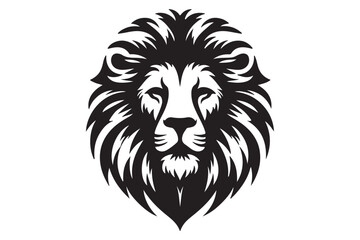 lion head silhouette vector illustration