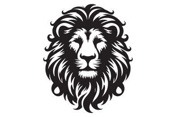 lion head silhouette vector illustration
