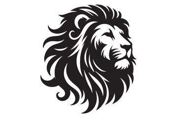lion head silhouette vector illustration