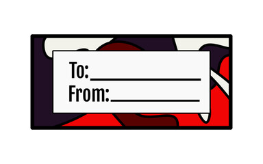 Gift Label tag Template With to and for space design