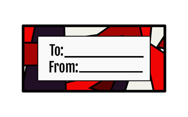 Gift Label tag Template With to and for space design