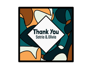 Wedding Thank You Card Design Template
