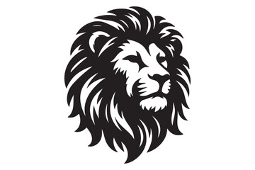 lion head silhouette vector illustration
