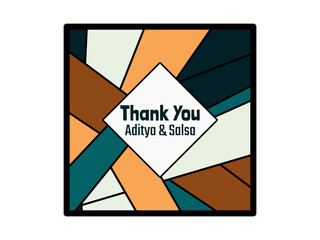 Wedding Thank You Card Design Template