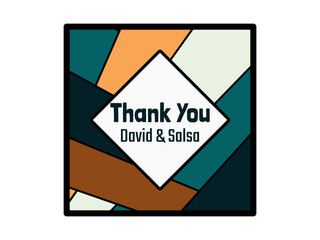 Wedding Thank You Card Design Template