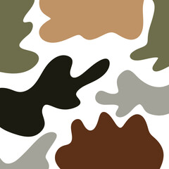 Earthy Tones Abstract Shapes Background