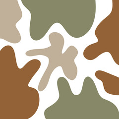 Earthy Tones Abstract Shapes Background