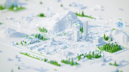 Smart City Model with Green Infrastructure and Digital Technology