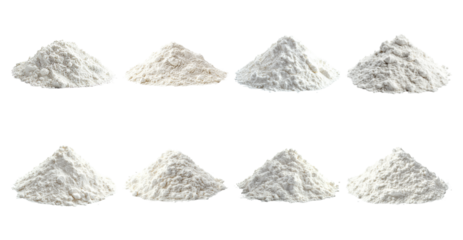 Flour Piles on Transparent Background