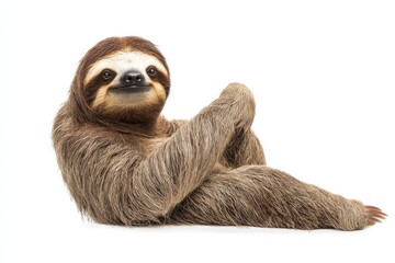 Fototapeta premium Photo of Sloth on white background , Generative AI