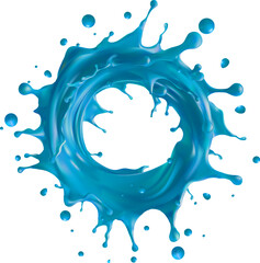 Water Splash Top View isolated on white background Realistic Vector illustration, vector Mesh gradient wes