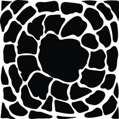 Crocodile skin pattern textrure vector in black and white