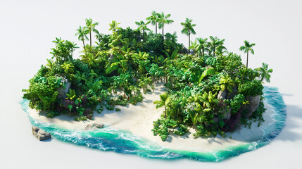 Tropical island land space