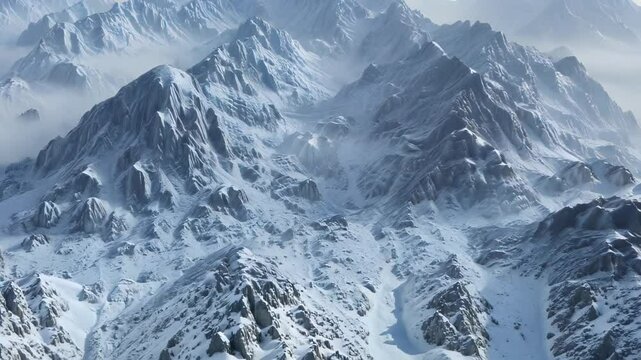 jagged mountains Footage 4K