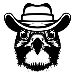 Falcon In Cowboy Hat
