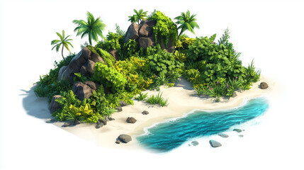 Tropical island land space