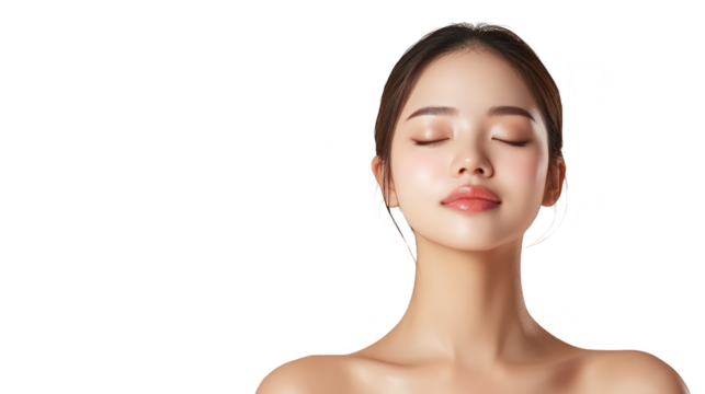 Beautiful Woman with Closed Eyes  Skincare  Beauty  Portrait