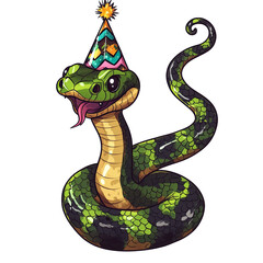 Fototapeta premium Snake Cartoon Style 