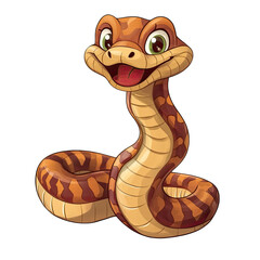Fototapeta premium Snake Cartoon Style 