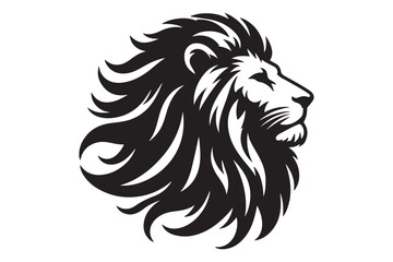 lion head silhouette vector illustration