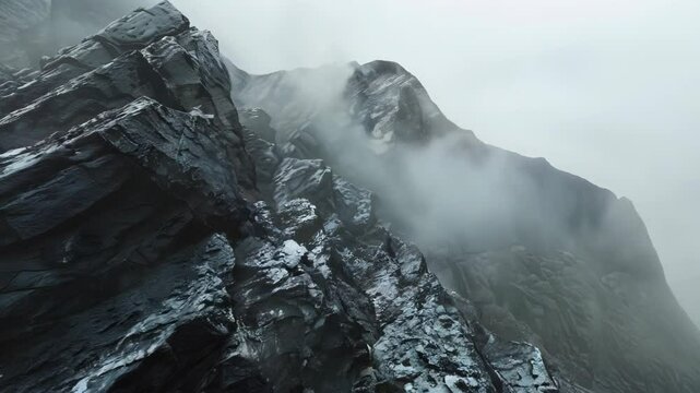 jagged mountains Footage 4K