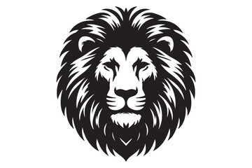 lion head silhouette vector illustration