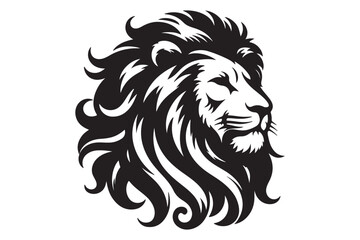 lion head silhouette vector illustration