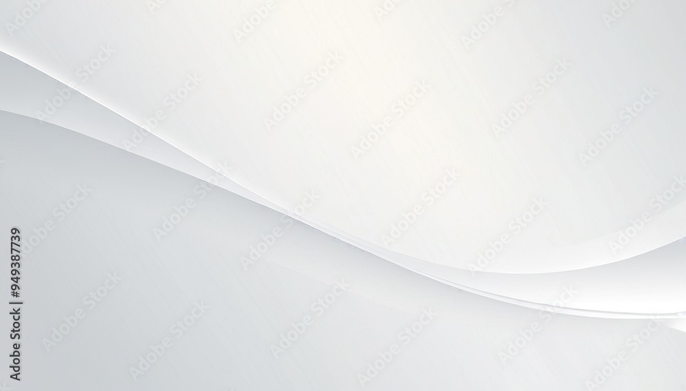 Wall mural A white background with a white wave line background 61