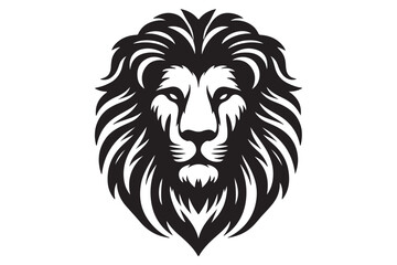 lion head silhouette vector illustration
