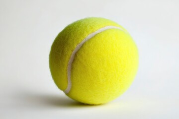 Tennis ball on white background with generative ai