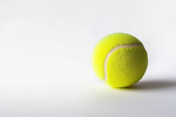 Tennis ball on white background with generative ai