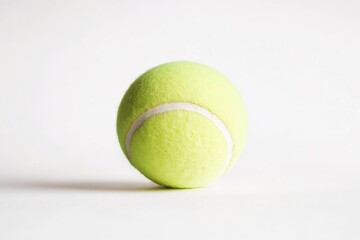 Tennis ball on white background with generative ai