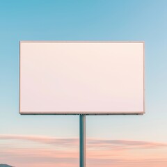 Obraz premium Blank Billboard Advertising Space Against Sky