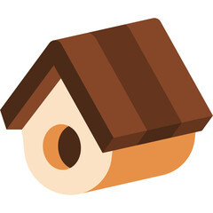 Spring Birdhouse Illustration