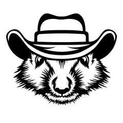 Gerbil In Cowboy Hat