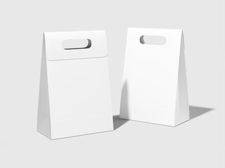 Blank White Takeaway Package 3D Mockup