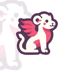 Simple Flat design chimera logo