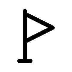 flag pole glyph icon