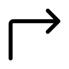 turn right glyph icon