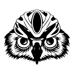 Owl In Bike Helmet
