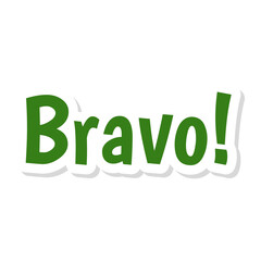 Bravo Short Phrase Sticker Design